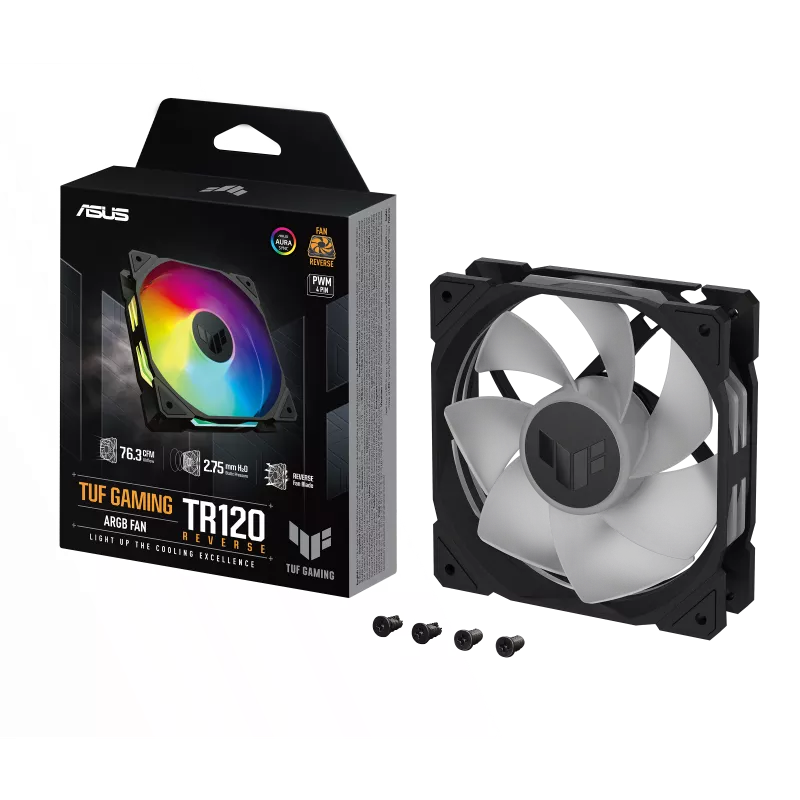 ASUS TUF Gaming TR120 Fan ARGB Reverse Black ASUS TUF Gaming TR120 Fan ARGB Reverse Black